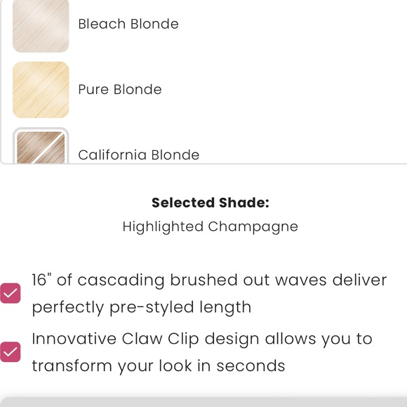 Claw clip brushed out wave pony tail extension - Picture 2 of 5